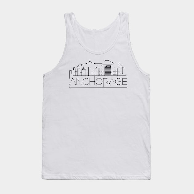 Anchorage Minimal Skyline Tank Top by kursatunsal